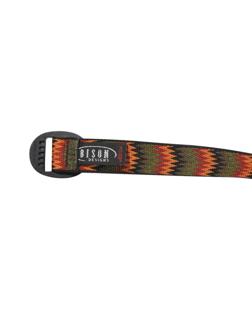 Vintage Bison Pattern Print Colorful Made in USA Canvas Belt Size 34